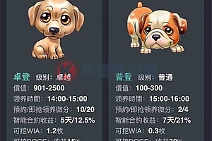 华登区块宠物养殖系统莱特区块狗区块猫源码 完美运营版本
